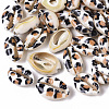 Printed Natural Cowrie Shell Beads X-SSHEL-R047-01-B03-1