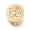 Christmas Golden Tone Wax Seal Brass Stamp Heads AJEW-A058-01E-1