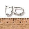 Rack Plating Brass Micro Pave Cubic Zirconia Hoop Earring Findings EJEW-H143-05P-3