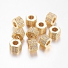 Brass Cubic Zirconia Beads LS-ZIRC-F001-124G-1
