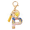 Alloy Resin Polygon Keychains KEYC-TADJ0002-03G-P-1