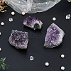 SUPERFINDINGS 3Pcs 3 Styles Natural Drusy Amethyst Display Decorations AJEW-FH0004-48-6