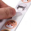 Flat Round Paper Thank You Stickers DIY-C042-12A-4