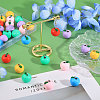 CHGCRAFT 36Pcs 6 Colors Opaque Resin Pendants RESI-CA0001-72-5