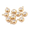 201 Stainless Steel Rhinestone Charms STAS-Z009-03B-04G-2