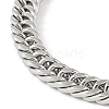 201 Stainless Steel Cuban Link Chain Bracelets for Women Men BJEW-I316-05P-2