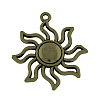Tibetan Style Alloy Solar Eclipse Pendants TIBEP-R304-004AB-FF-1