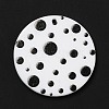 Polka Dot Pattern Opaque Acrylic Pendants SACR-P014-07A-2