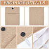 2Pcs 2 Colors Cotton & Linen Book Sleeve with Button & Front Pocket ABAG-CP0001-12-4