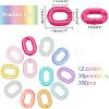 SUPERFINDINGS 360Pcs 12 Style  Acrylic Linking Rings FIND-FH0003-75-5