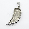 Retro Men's 201 Stainless Steel Big Single Wing Big Pendants STAS-O044-115-2