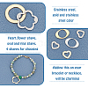 80Pcs 8 Style 304 Stainless Steel Linking Rings STAS-UN0022-50-4