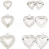 Unicraftale 18Pcs 3 Styles 304 Stainless Steel Locket Pendants STAS-UN0023-24-1