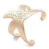 Starfish Alloy Cuff Bangles for Women BJEW-Z079-01G-2