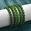 Natural TaiWan Jade Bead Stretch Bracelets X-BJEW-K212-B-019-4