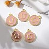 Golden Plated Alloy Enamel Charms ENAM-S118-07U-5