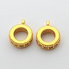 Ring Brass Micro Pave Cubic Zirconia Tube Bails ZIRC-N003-05G-1