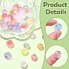 40Pcs 10 Styles Transparent Spray Painted Glass Beads GLAA-YW0003-84-3