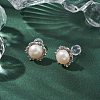 Natural Pearl Ear Studs EJEW-P286-10P-4