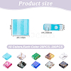 200Pcs 10 Colors 2-Hole Glass Seed Beads SEED-HY0001-26B-2