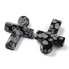 Natural Snowflake Obsidian Pendants G-B122-02D-2