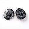 Oval Natural Snowflake Obsidian Cabochons G-I171-30x40mm-01-2