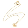 Brass Clear Cubic Zirconia Pendant Necklaces for Women NJEW-B121-01G-03-4