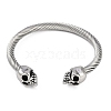 304 Stainless Steel Cuff Bangles for Women STAS-M023-12P-2