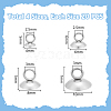 80Pcs 4 Styles 201 Stainless Steel Bead Cap Pendant Bails STAS-UN0063-51-3