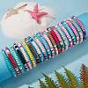 20Pcs 20 Colors Handmade Polymer Clay Heishi Surfer Stretch Bracelets Set with Synthetic Hematite sgBJEW-SW00044-4