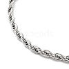 304 Stainless Steel Rope Chain Bracelets for Women BJEW-G712-14B-P-2