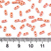 FGB 2-Hole Glass Seed Beads LS-X-SEED-S031-S-SQ50FR-2