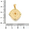 Brass Micro Pave Cubic Zirconia Pendants KK-S049-12G-3