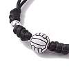 Adjustable Nylon Thread Braided Bead Bracelets BJEW-JB10079-02-2