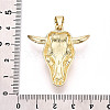 Brass and Synthetic Turquoise Pendants KK-T079-03B-G-3