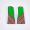 Resin & Walnut Wood Pendants X-RESI-S358-83E-2