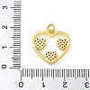 Rack Plating Brass Micro Pave Clear Cubic Zirconia Pendants KK-Z063-10G-02-3