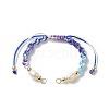 Gradient Color Polyester Cord Braided Bracelets AJEW-JB01145-2