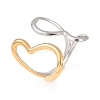 304 Stainless Steel Open Cuff Rings for Women RJEW-K321-01F-4