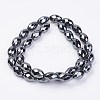 Non-magnetic Synthetic Hematite Beads Strands G-F396-13-8x12mm-2