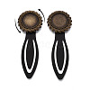 Alloy & Iron Bookmark Cabochon Settings PALLOY-N184-06AB-4