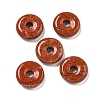 Natural Red Jasper Donut/Pi Disc Charms G-G142-01R-1