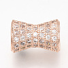 Brass Micro Pave Cubic Zirconia Beads ZIRC-Q013-127RG-1