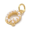 Rack Plating Brass with ABS Plastic Imitation Pearl Charms KK-B092-30Q-G-2