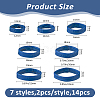 14Pcs 7 Styles Cowhide Leather Watch Strap Ring FIND-FH0017-42A-2