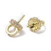 Brass with Cubic Zirconia Peg Bails KK-B087-13A-G-2