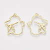 Alloy Open Back Bezel Pendants X-PALLOY-S121-83-2
