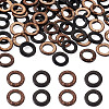 Craftdady 200Pcs 2 Colors Dyed Wood Jewelry Findings Coconut Linking Rings COCO-CD0001-01-9