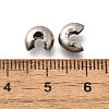 304 Stainless Steel Crimp Beads Covers STAS-P239-34P-06-3