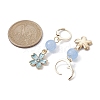 Alloy Enamel Flower Dangle Leverback Earrings EJEW-JE05593-3